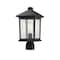 Z-Lite Portland 1 Light Post Mount Light, Oil Rubbed Bronze And Clear Seedy 531PHMR-ORB - alternate 1